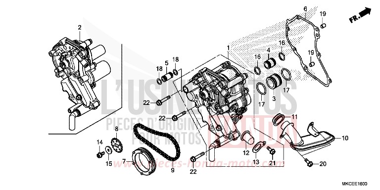 OIL PUMP for Gold Wing CANDY ARDENT RED (R367B) from 2019